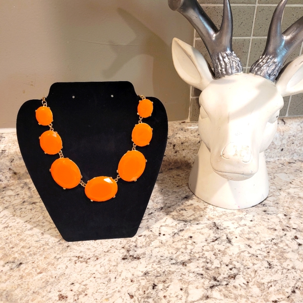 Tasha Orange Statement Necklace - image 1